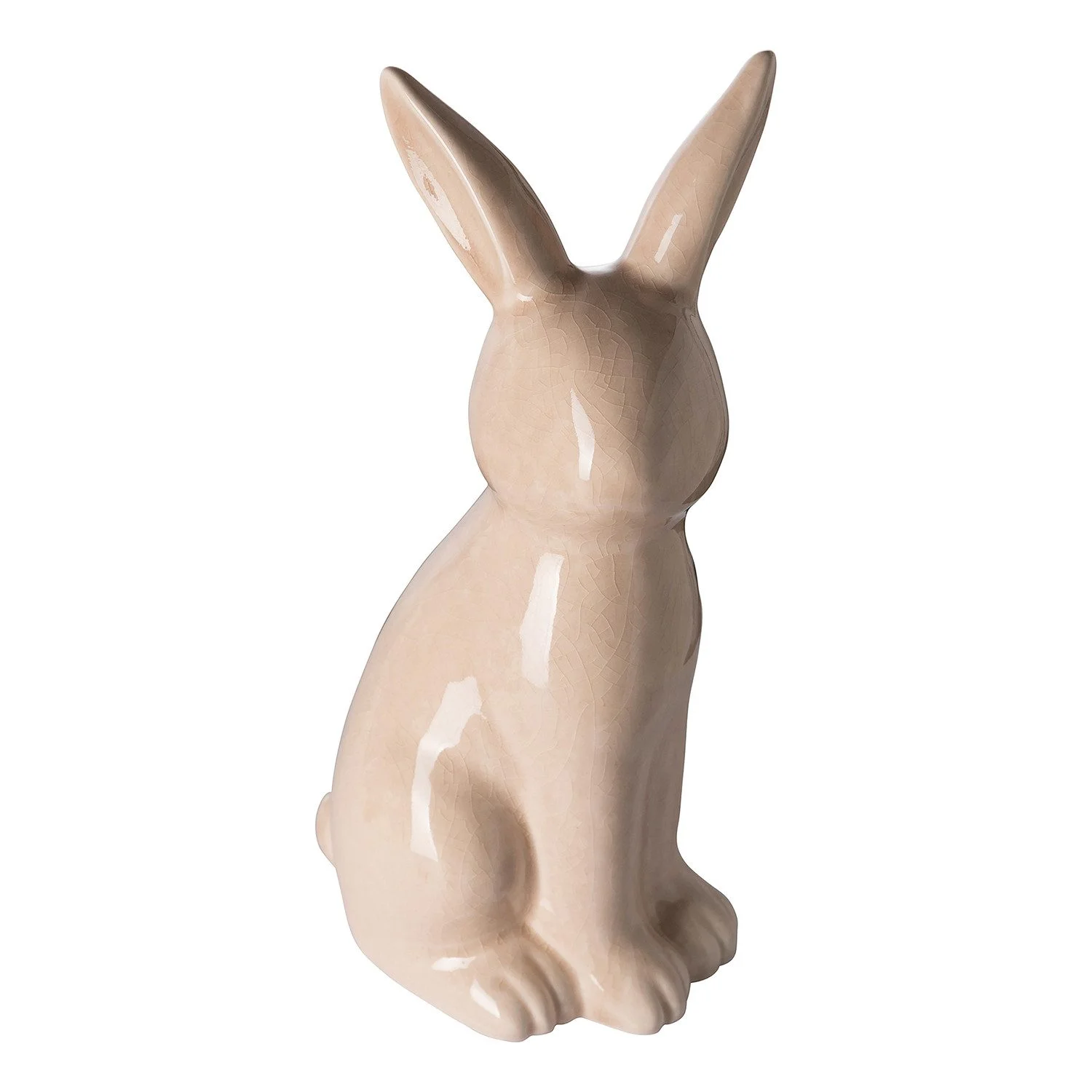 FINK Dekofigur FABIUS – Keramik-Hase in Beige, 25 cm